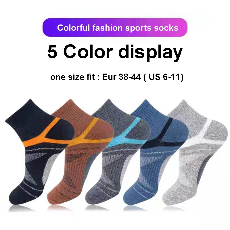 

2021 NEW Brand Socks Men Sports Pack Athletics 5Pairs /Lot 100% Cotton Socks Set For Men Breathable Crew Stocking Autumn Running