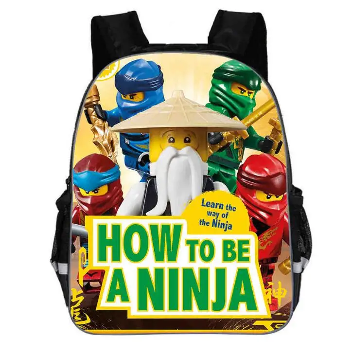 11/13/16/18 дюймов игры для мальчиков Ninja Go школьные сумки рюкзак сумка маленьких и