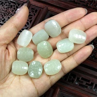 natural hetian jade double sided turtle shell diy real jade pendant earring jade accessories septa scattered beads for women