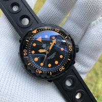 new arrivals tuna steel dive watch 30atm dive watch men sapphire crystal movement nh35 automatic orange luminous diver watch