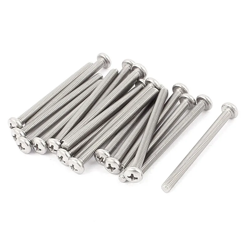 Винты с крестообразной головкой из нержавеющей стали m4x50 мм 304 дюйма 20 шт.|Винты| |