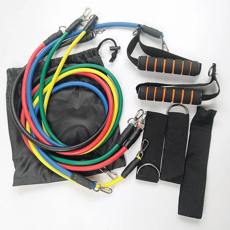 Набор эластичных лент комплект из 11 предметов спортивное оборудование для