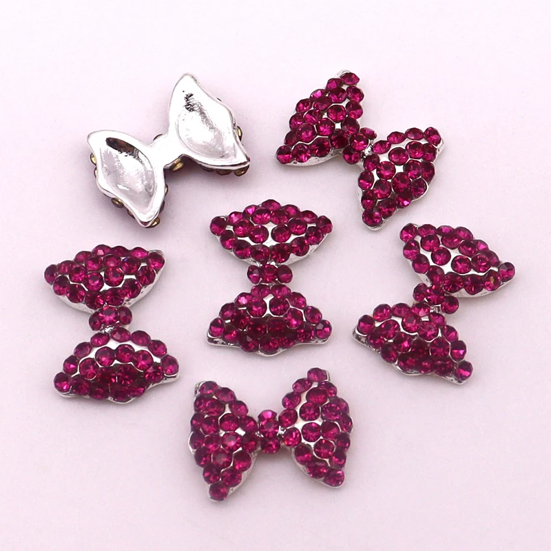 Металлические 3D Галстуки 10 шт./пакет Charm для дизайна ногтей золотистые и