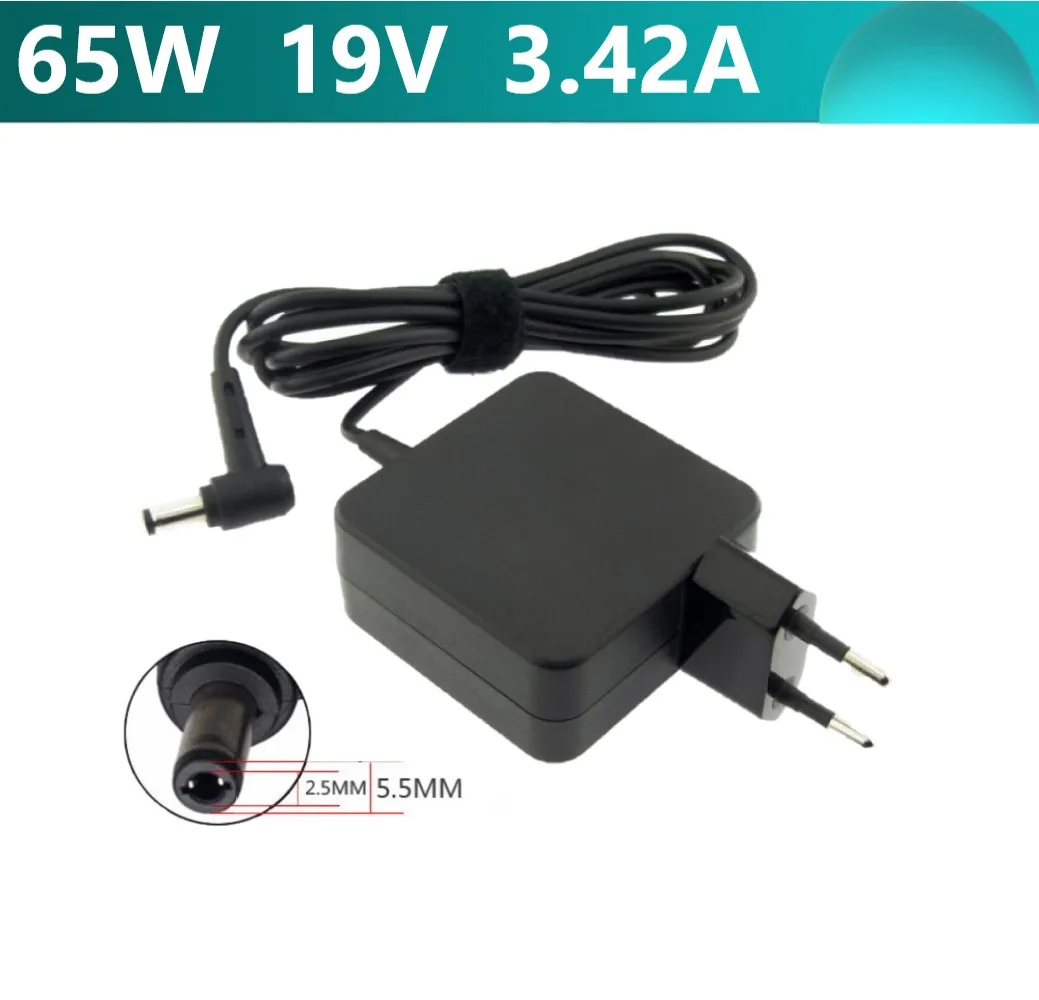 

EU 19V 3.42A 65W 5.5X2.5mm AC Charger Laptop adapter ADP-65DW For ASUS x450 X550C x550v w519L x751 Power Supply Portable US