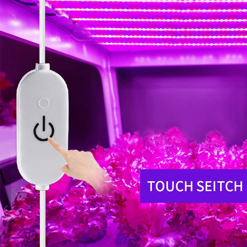 

Led Grow Strip Light 2835 Full Spectrum Flower Plant Phyto Lamp Growth 5V USB With Touch Dimming For Indoor Greenhouse Grows