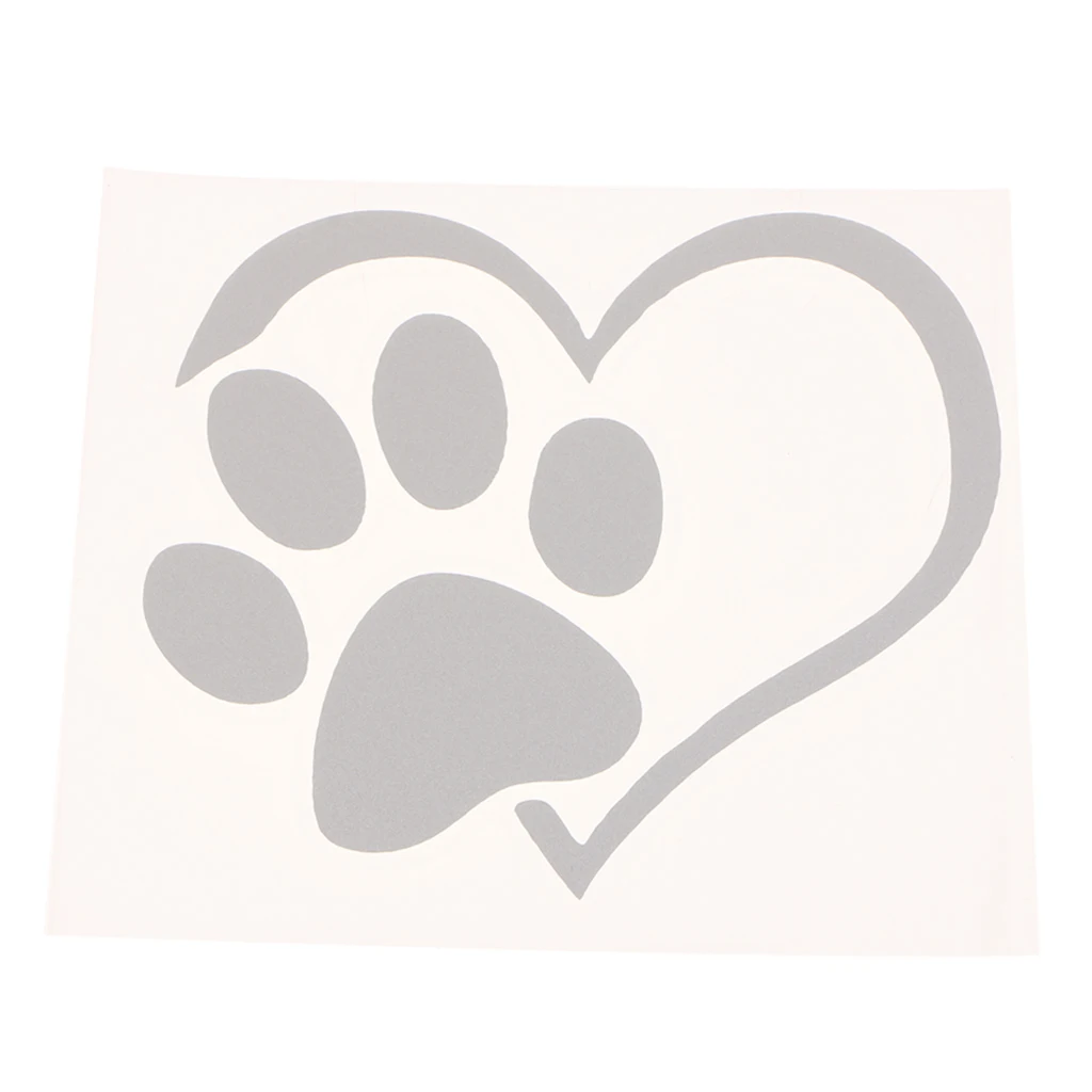 

Pet Paw Love Heart Pattern Car Window Stickers Vinyl Cats Dogs Decals