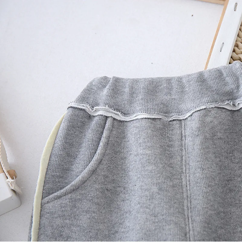 

New Autumn Winter Baby Girl Clothes Children Boy Sports Thick Cotton Pants Toddler Fashion Casual Costume Infant Kids Trousers