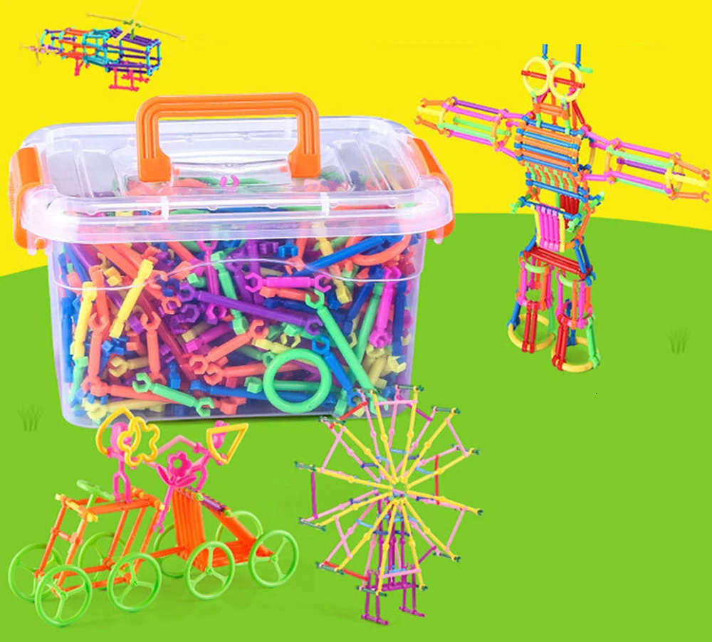 500 шт DIY креативная интеллектуальная Магическая палка развивающий пластиковый умный Конструктор из палочек аксессуары игрушки для детей Подарки
