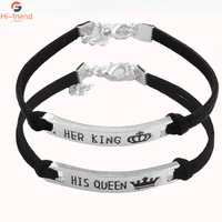 creative romantic trend love bracelet her king his queen couple bracelet fashion love anniversary jewelry