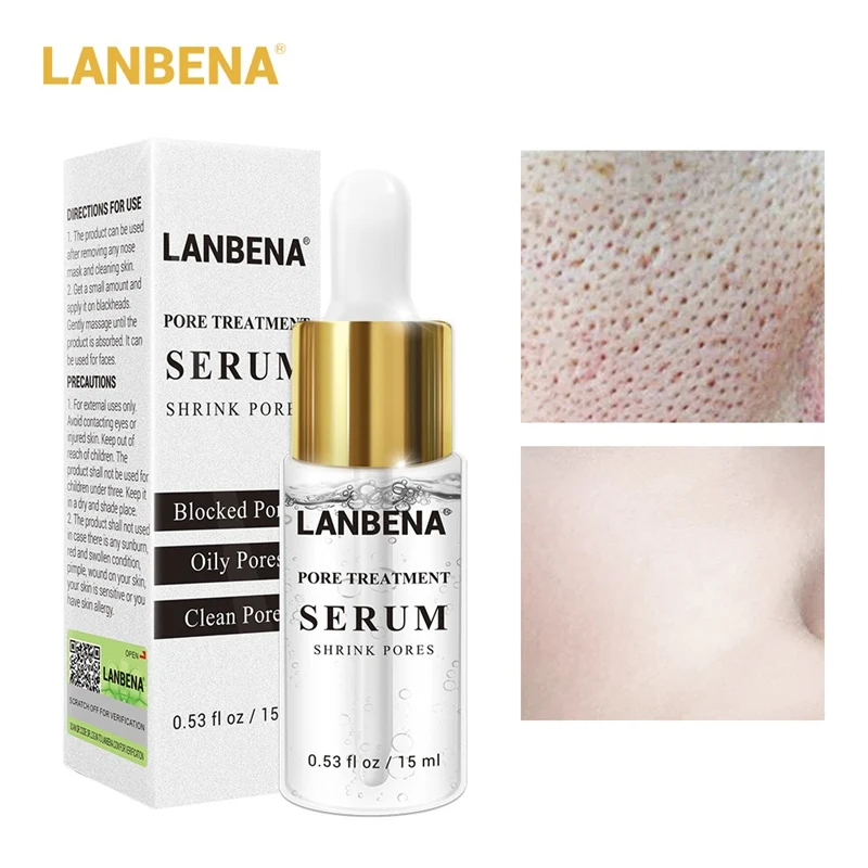 LANBENA Pore Treatment Serum Essence Shrink Pores Relieve Dryness Oil Control Firming Moisturizing Repairing Smooth Skin Care | Красота и