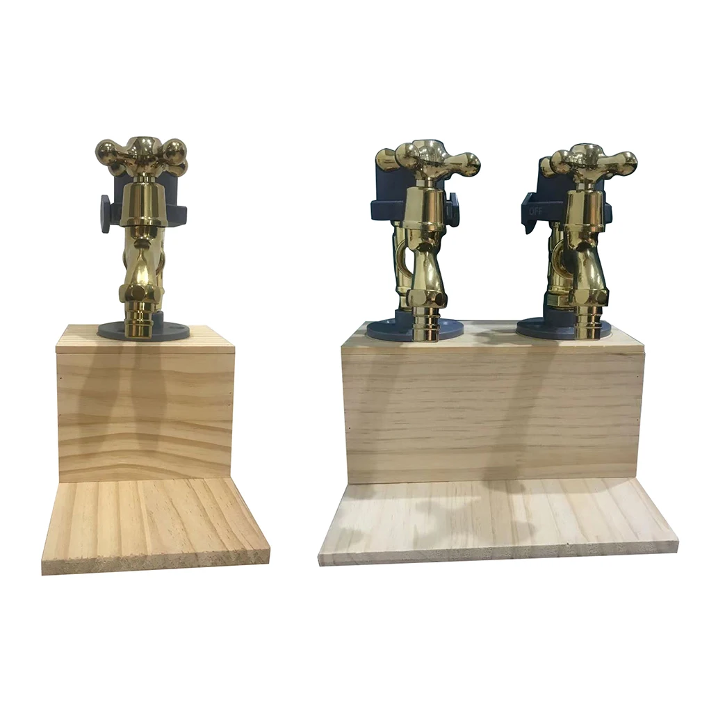 

Wooden Faucet Holder Wine Wood Dispenser Beverage Drink Water Whisky Beer Dispenser Rack For Party Dinners Bars Home Decoration