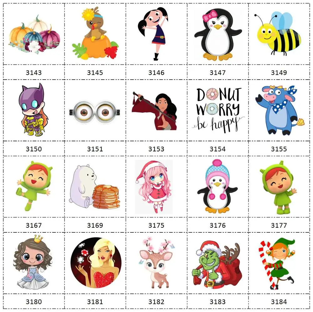 

HSDCraft Free shipping 30 pcs planar resin cartoon Series for diy