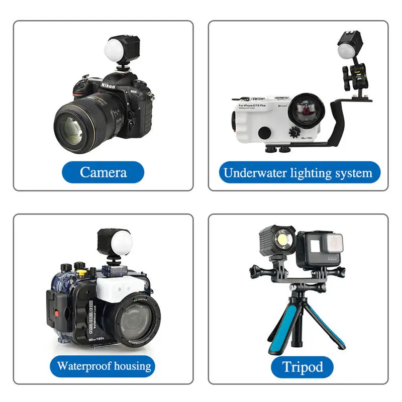 Подводная камера вспышка 60 м водонепроницаемый Дайвинг заполняющий светильник