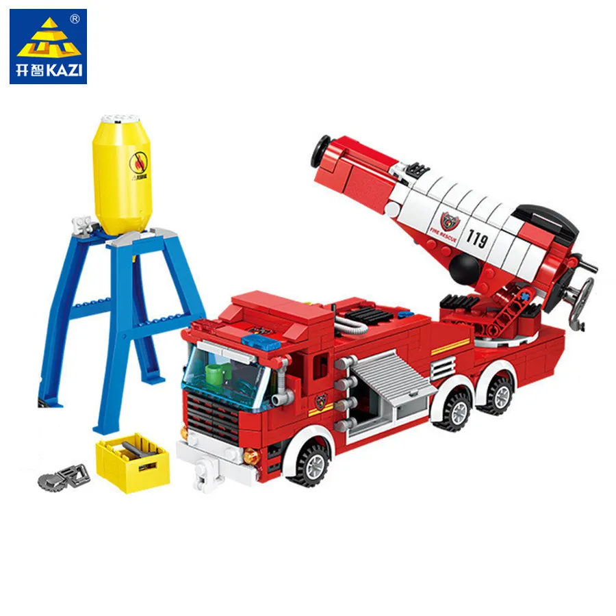 440 шт. город пожарная водяной пистолет строительных блоков в форме миньона