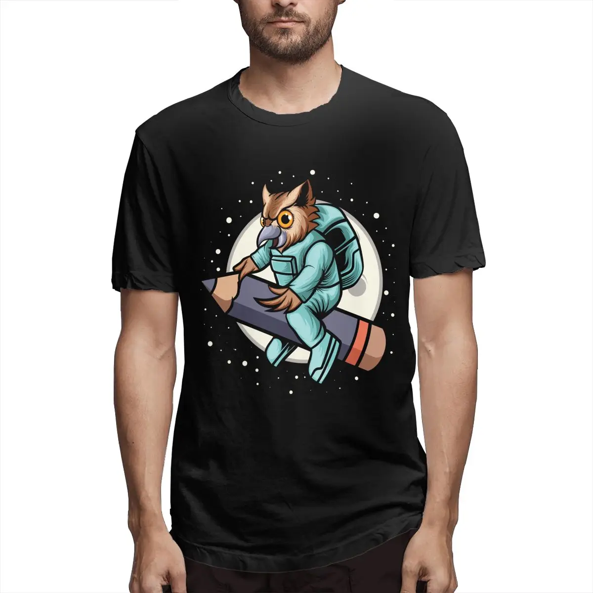 

Футболка-карандаш мужская с коротким рукавом и круглым вырезом