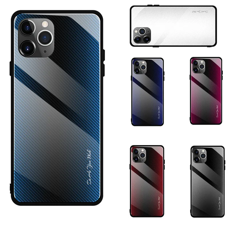 Чехол для телефона iphone 11 X 7/8/6 с градиентной текстурой чехол красным стеклом