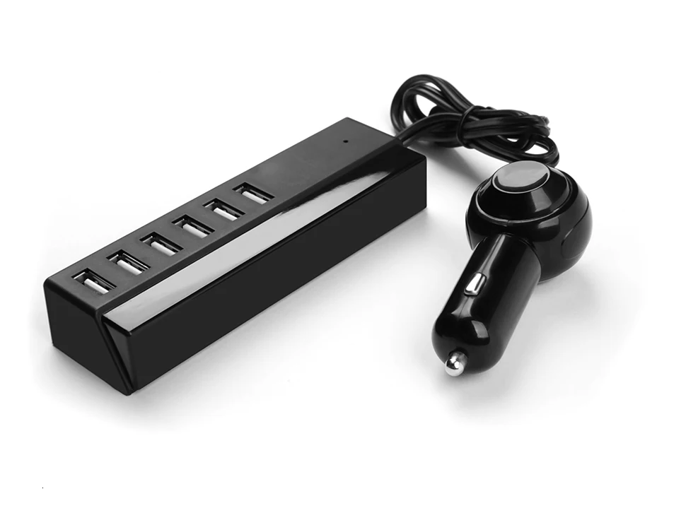Vogek зарядных порта USB для автомобиля Зарядное устройство 6-Порты USB кабель для мобильного телефона для Зарядное устройство разъем адаптера Качество 63 Вт/13A универсальный для iPhone Xiaomi Oppo huawei