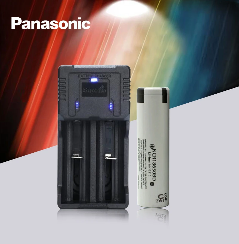 

Литий-ионный перезаряжаемый аккумулятор Panasonic NCR18650BD 3,7 в 3200 мАч 18650 и быстрое зарядное устройство лучшего качества, 1 шт.