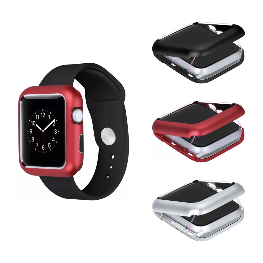 Защитный чехол с магнитной адсорбцией и металлической рамкой для Apple watch 38 мм 42