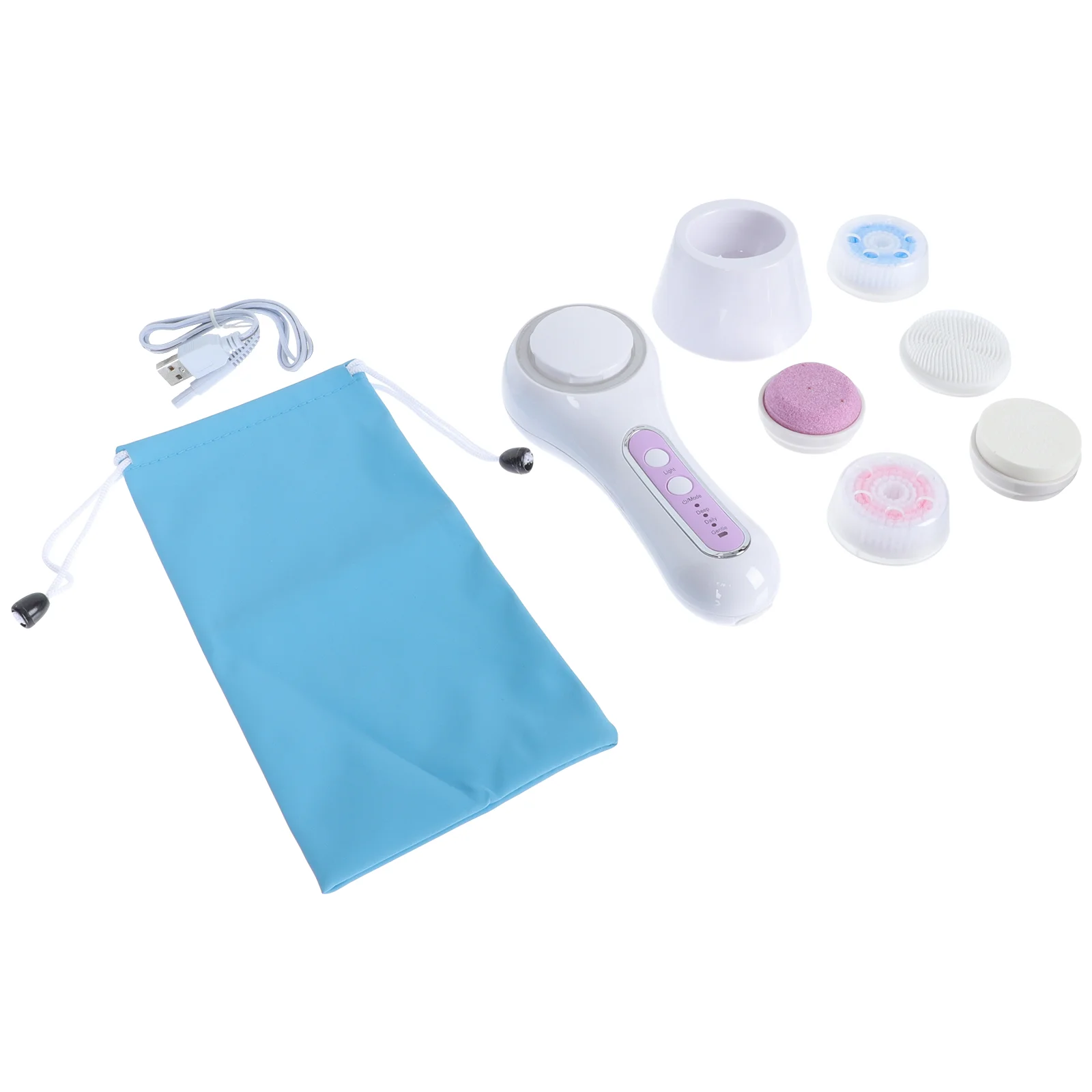 

1 Набор практичный очиститель для лица Электрический вращающийся массажер для лица прибор для глубокой чистки