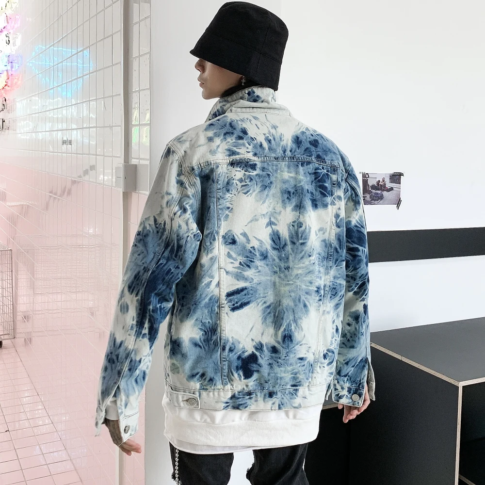 

New style denim jacket men loose large size denim jacket jacket windbreaker