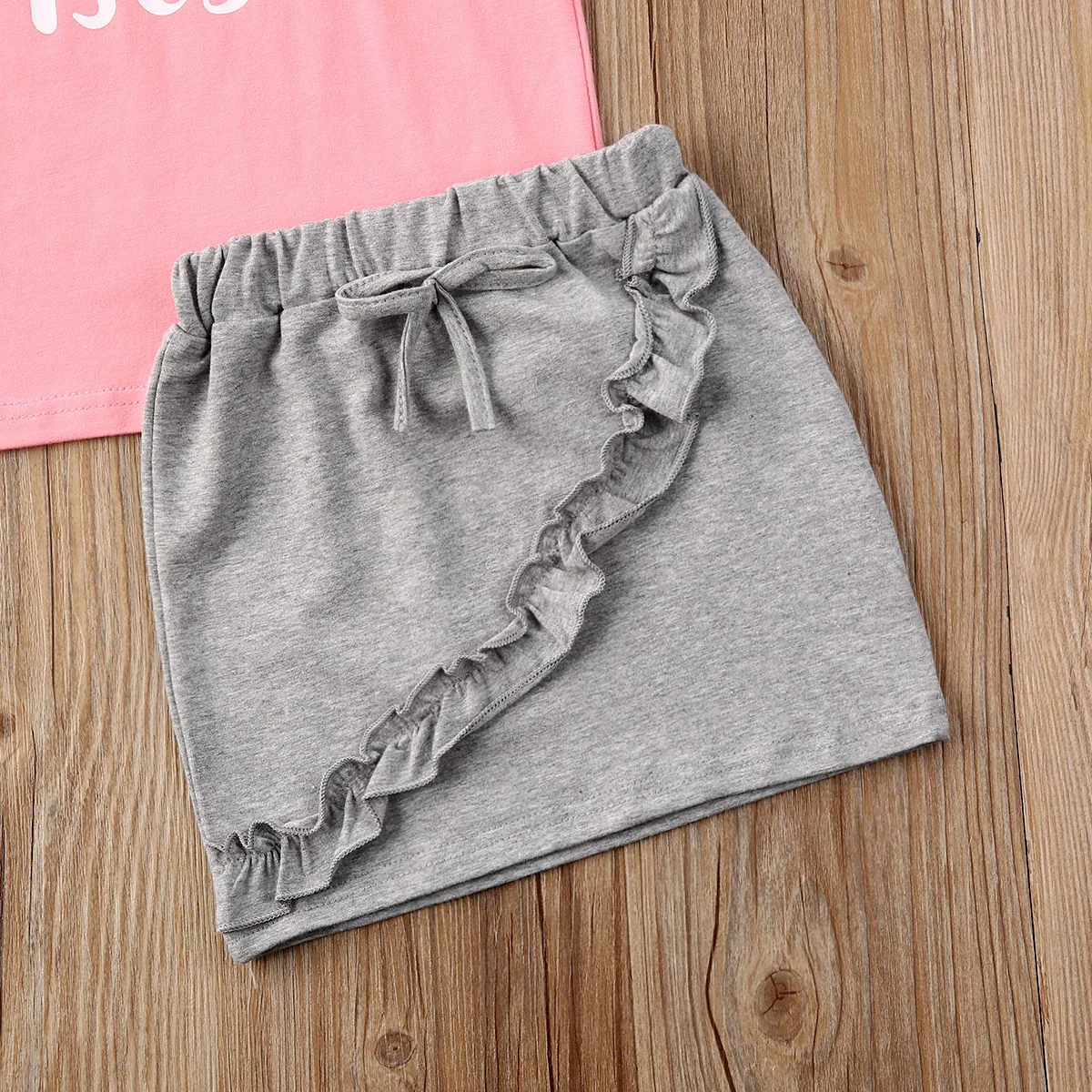 Focusnorm 1 6Years одежда для малышей девочек Комплекты одежды с надписями розовые