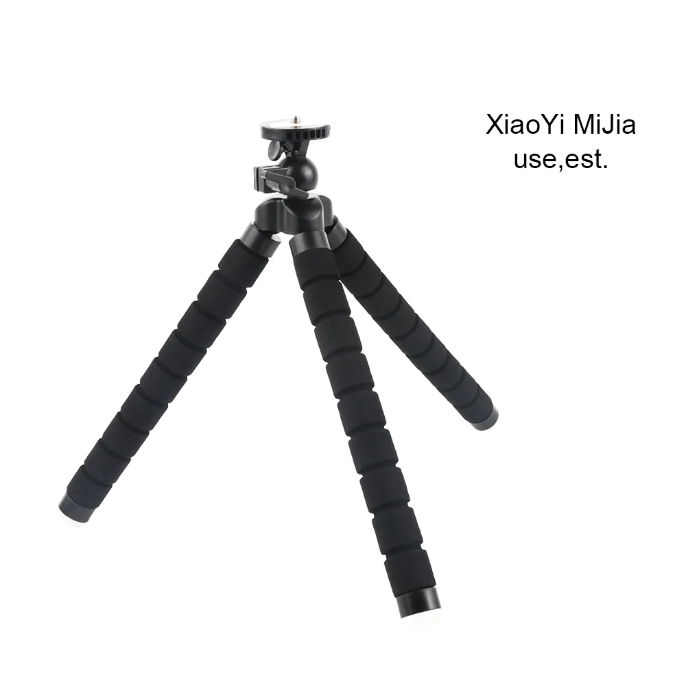 RP Мини Гибкий губчатый штатив Осьминог для iPhone Xiaomi huawei смартфон Штатив для Gopro камера аксессуар с зажимом для телефона - Цвет: single tripod