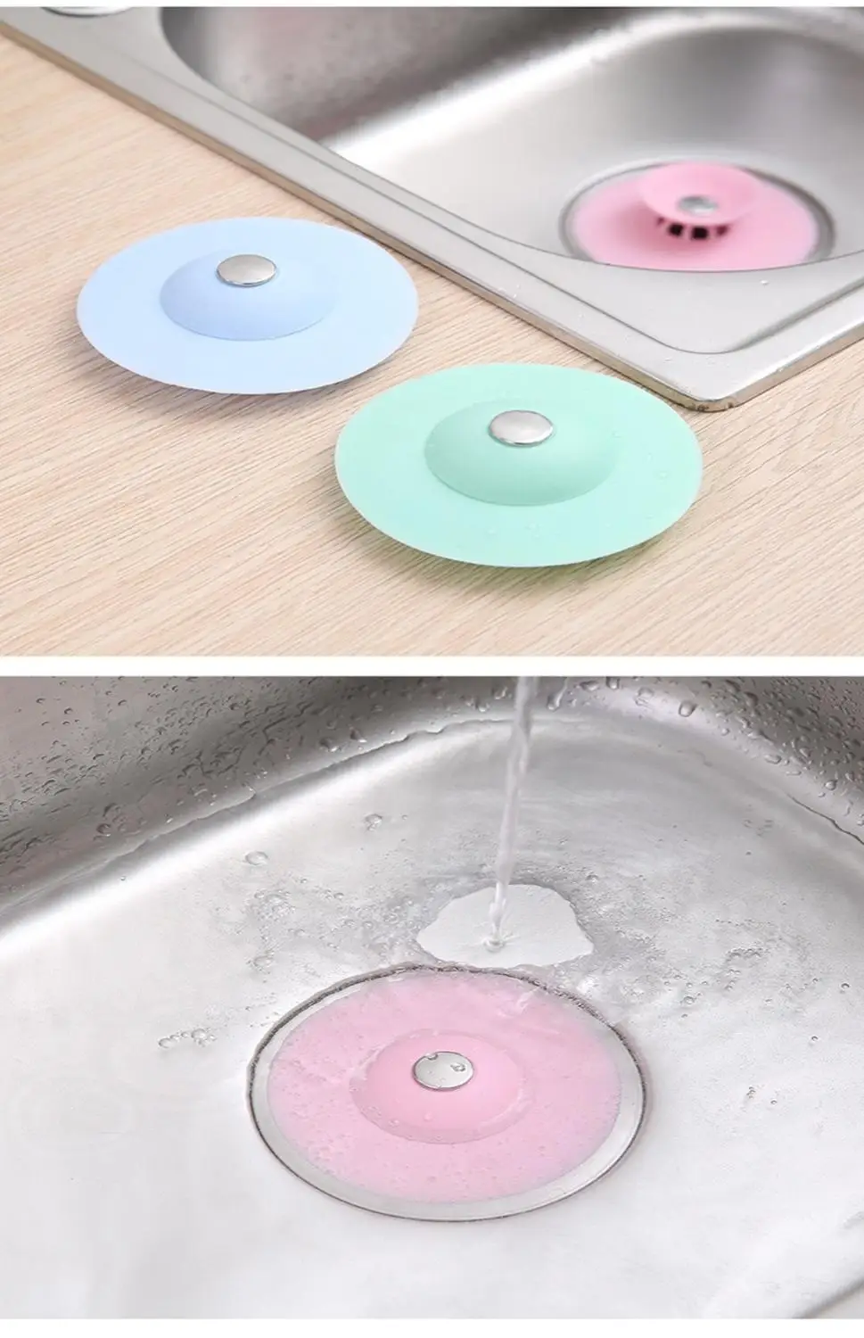 1 шт. силиконовая трапная пробка для волос ванной комнаты кухонного бассейна