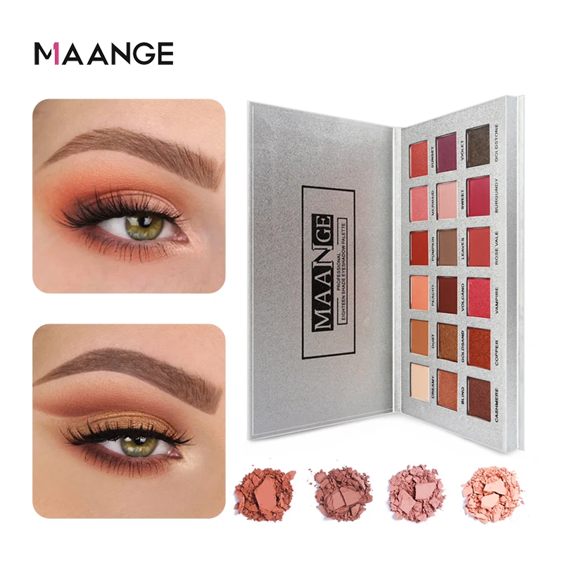 

Палитра матовых Перламутровых теней для век, 18 цветов