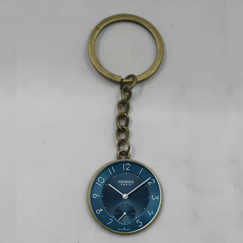 Модный Железный брелок с колокольчиком настенные часы кольцо для ключей подарок