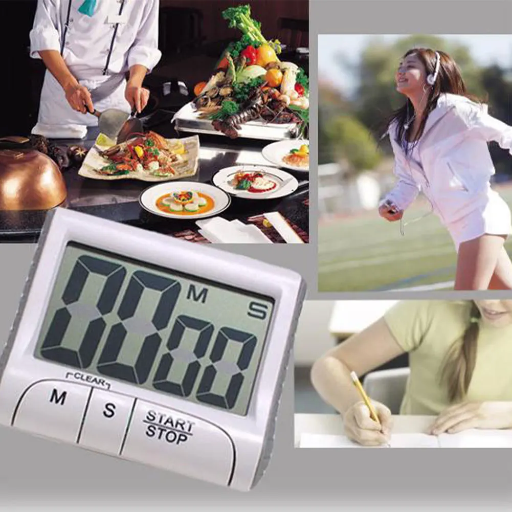 Домашний декор домашний цифровой будильник большой экран Таймер кухонный