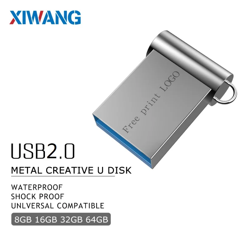 

Pen Drive Waterproof Metal Memory Stick Storage New Brand Pendrive 2.0 8gb 16gb 32gb 64gb 128gb Usb Flash Drive Free Custom Logo
