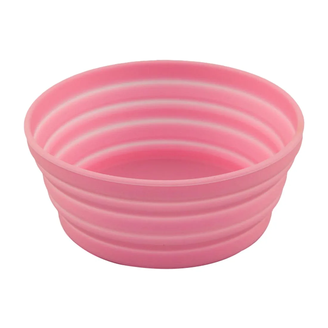 pink 1 шт. 350 мл Складная миска силиконовая миска туристическая миска наружная пищевая супа собачья миска для питомца собаки кошки - Цвет: pink