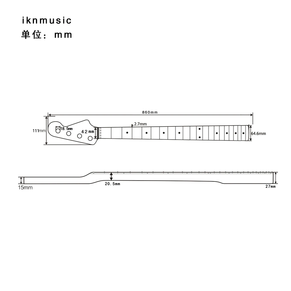 FLEOR 1 шт. 21 Fret Bass Neck кленовый гриф глянцевый сатин для PB JB бас гитара шеи части