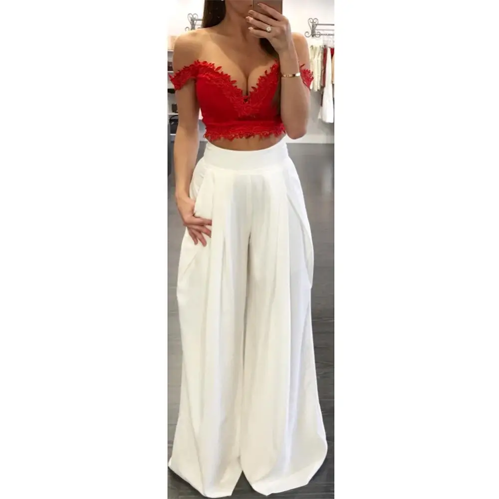 Новые женские брюки с высокой талией широкие свободные штаны карманами повседневные мешковатые однотонные