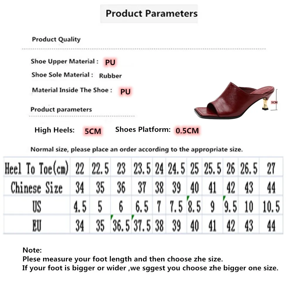 

Square Toe Leather High Heels Sandals New Chic Luxury Sexy Runway Party Women Shoes Solid Color Fashion Summer Beach Slippers