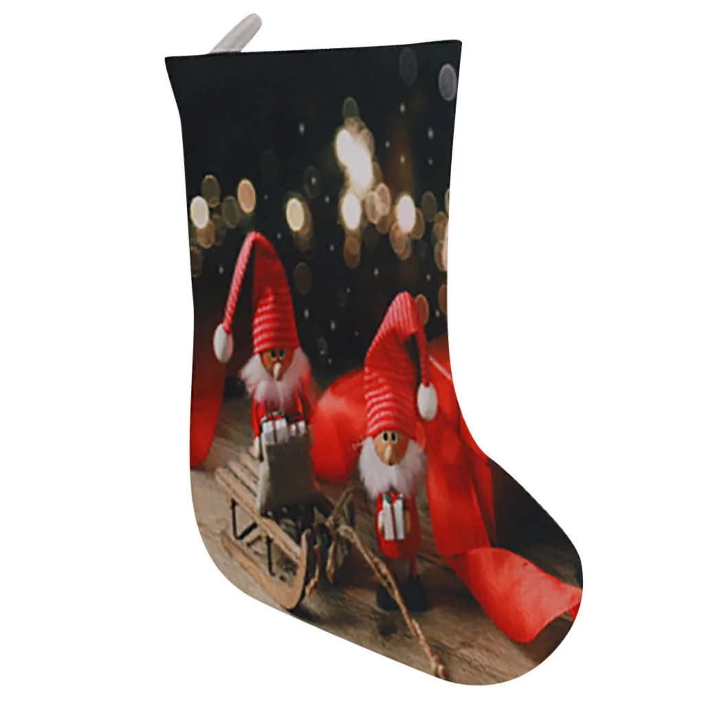 Мешок для конфет Рождество подарки дерево орнамент чулок Санта Клаус Снеговик