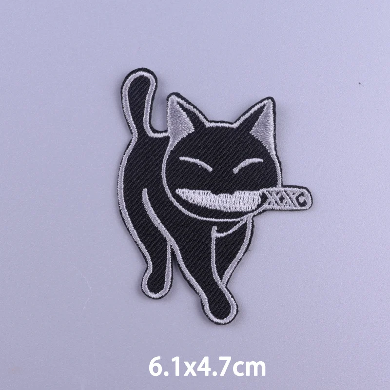 Мультяшная аппликация с милыми животными вышитые нашивки на одежду кошка корги