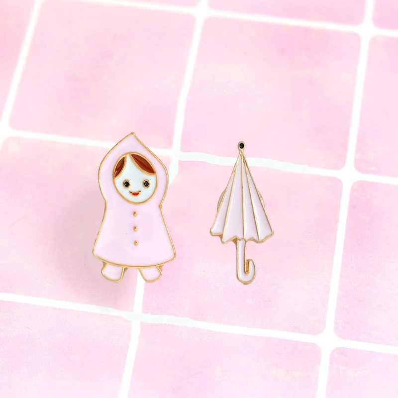 Водонепроницаемая брошь с мультяшным зонтом для девочки дождевой набор