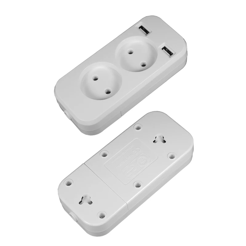 

New USB extension Socket for phone charge Free shipping Double USB Port 5V 2A outlet usb outlet steckdose KF-01-4