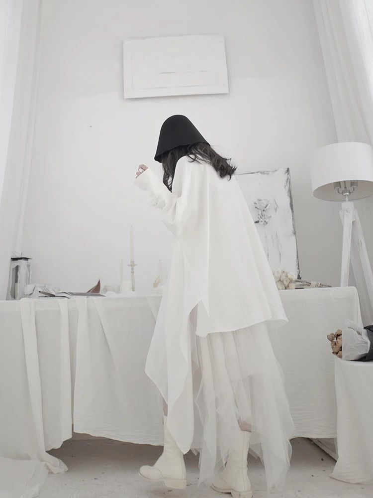 Yamamoto летнее платье свободное мешковатое неправильный дизайн Ниша японский стиль