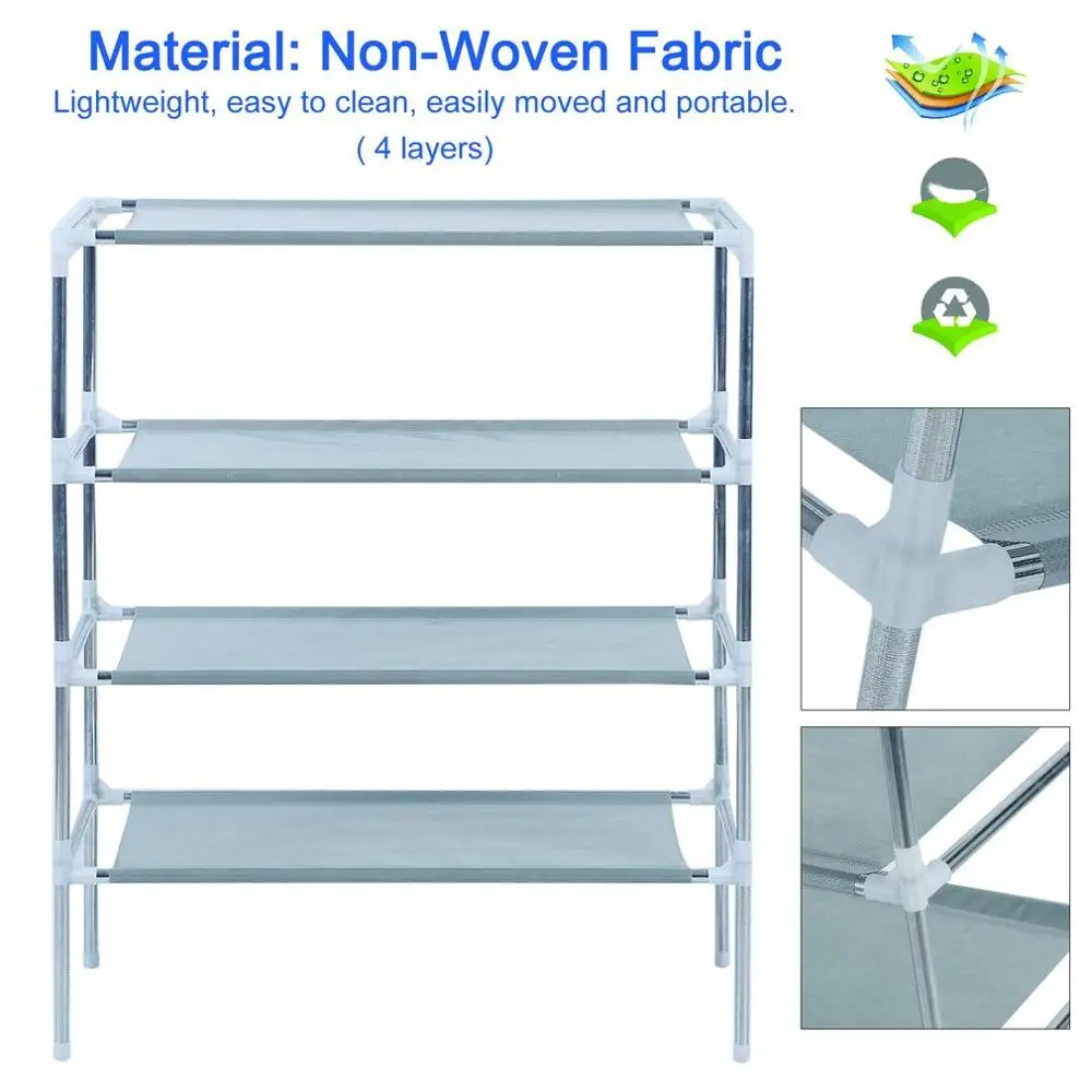 3/4 слоя многофункциональные DIY Нетканые ткани обуви стойки Органайзер большой