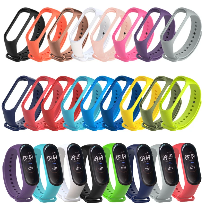 

Bracelet for Mi band 6 Strap Sport Silicone Miband6 miband 5 Wrist Correa Replacement Wristband for Xiaomi Mi band 4 3 5 6 strap