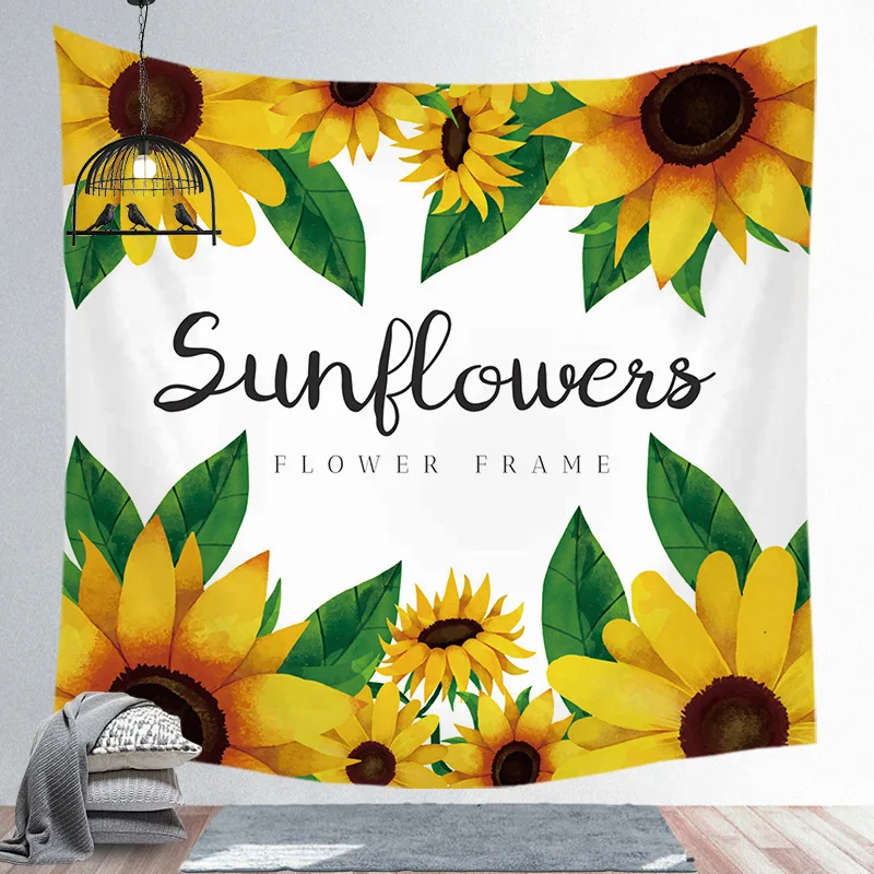 

Tropical Plant Printed Tapestry Wall Hanging Flower Phase Change Tapestries Bedroom Decor Bedspread Throw Cover Wall Decor