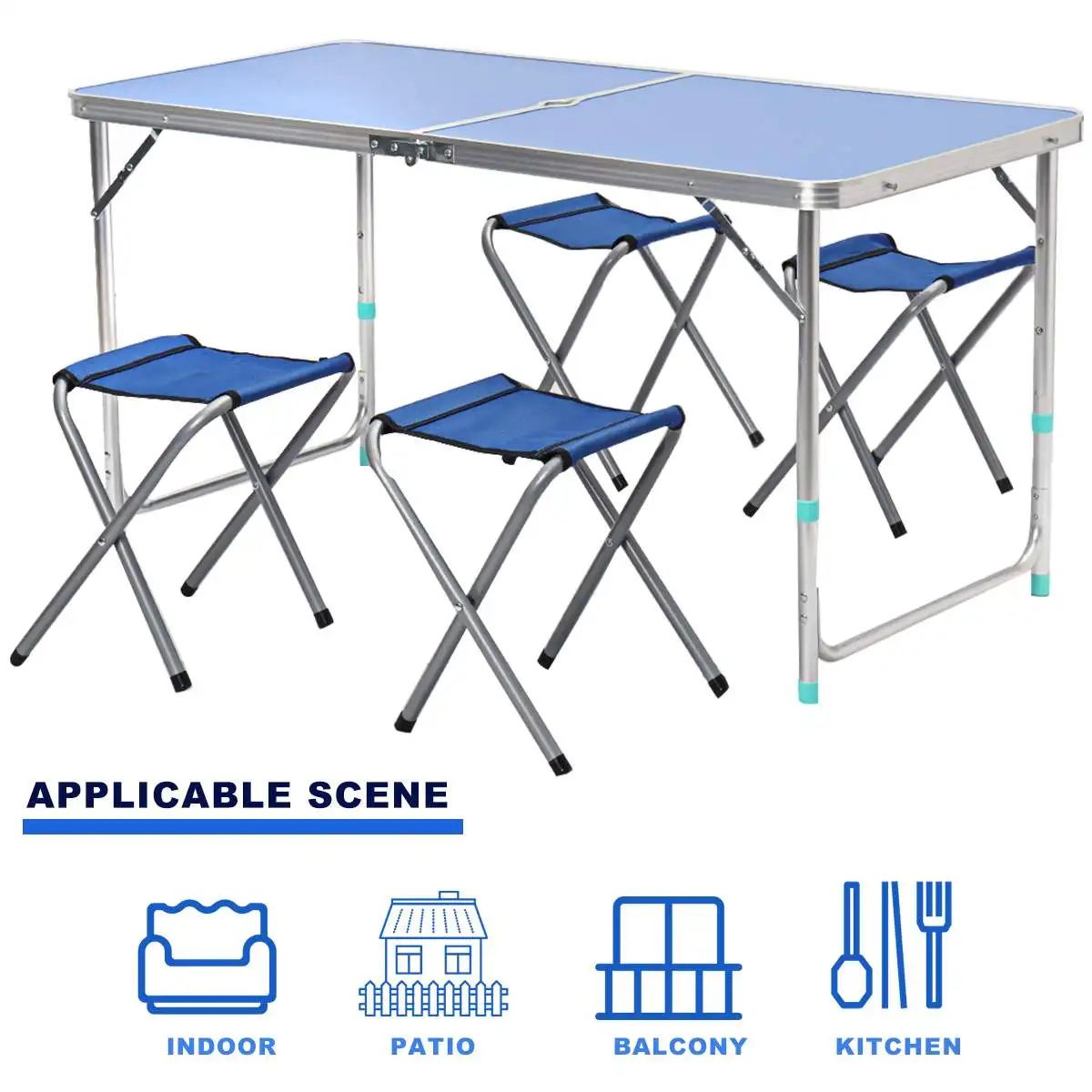 

24x47 Inch Outdoor Folding Table Camping Aluminium Alloy Picnic Table Waterproof Durable Folding Table Desk For Beach table