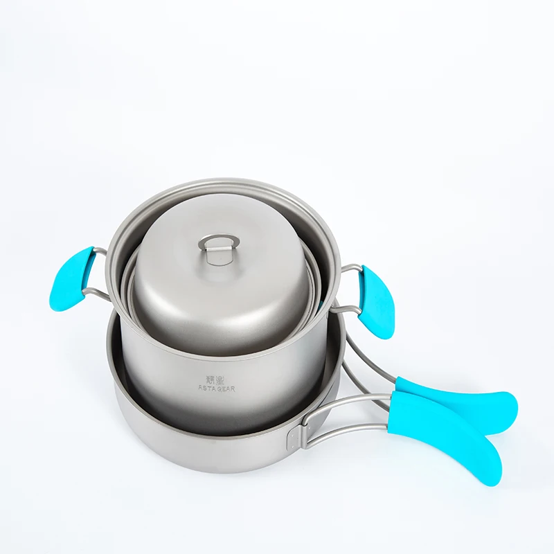 Набор посуды ASTAGEAR из чистого титана уличный для кемпинга портативный фонарь
