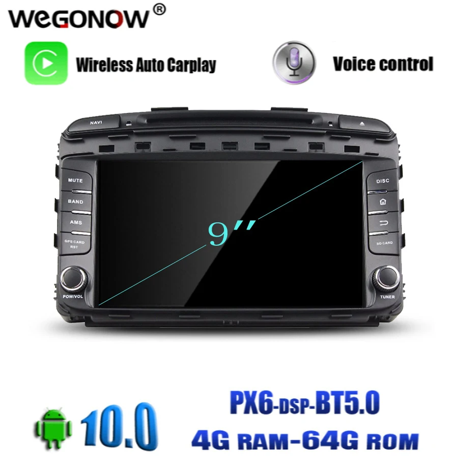Автомобильный DVD плеер PX6 DSP IPS TDA7851 Android 10 0 8 ядер 4 Гб ОЗУ 64 ПЗУ GPS RDS радио Wi Fi BT5.0 для