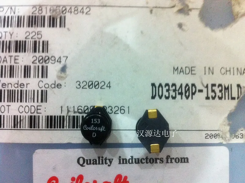 

DO3340P-153MLD 15UH 7A индуктор питания, 20% tol, SMT, RoHS