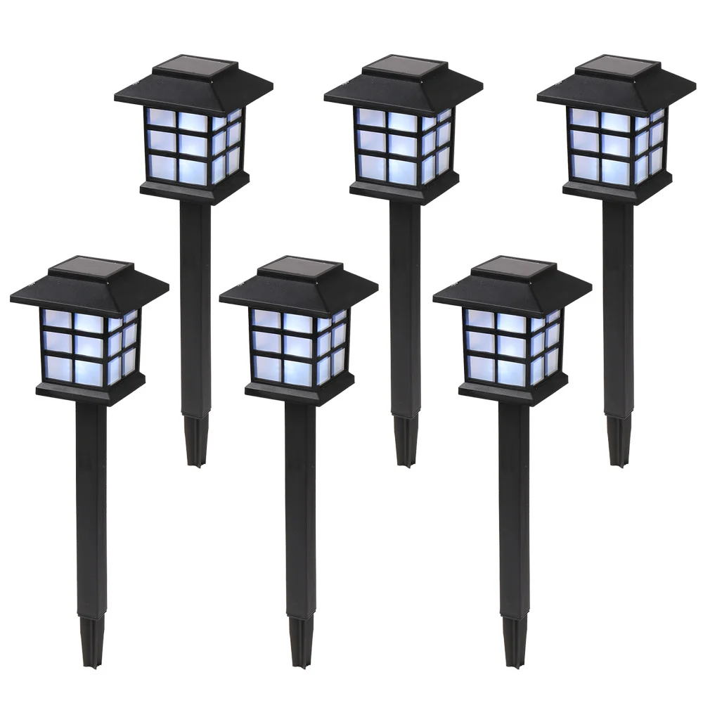 

Lawn Lamp 6pcs White LED Solar Lantern Torch Light Garden Landscape Lighting