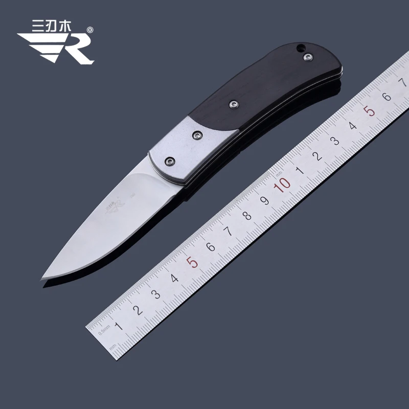 Складной нож SANRENMU 785 с деревянной ручкой|Ножи| |